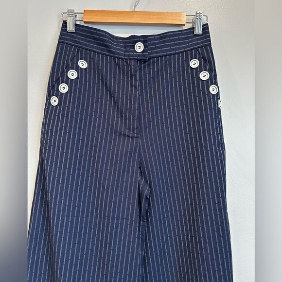 NWT ABS By Allen Schwartz Stripped Wide Leg Pants - Picture 3 of 8